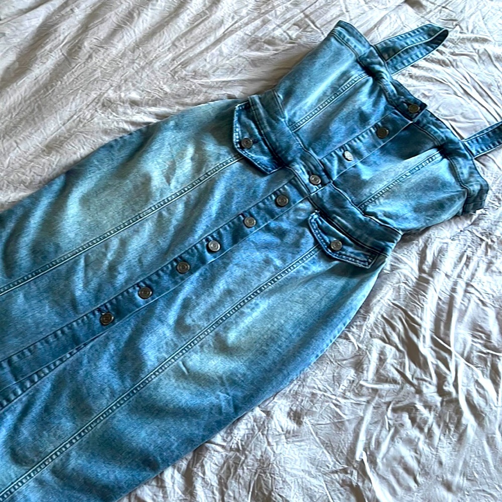 Denim pin skirt dress